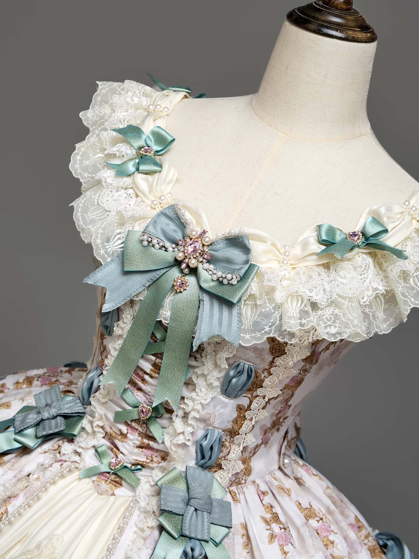 Antique Gem Fragrance Lolita Green JSK Dress Set