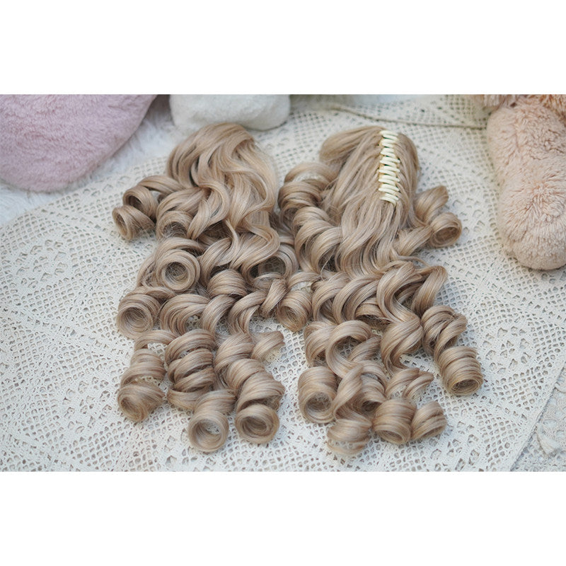 Lolita Vintage Sweetheart Twin Tail Claw Clip Spring Curl Wig