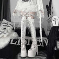 Lolita Gothic Punk Goth Platform Over-the-Knee Boots LE5018