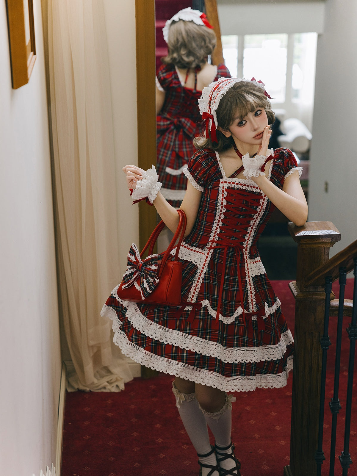 Showa Sweetheart Vintage Japanese‑Style Lolita OP Dress