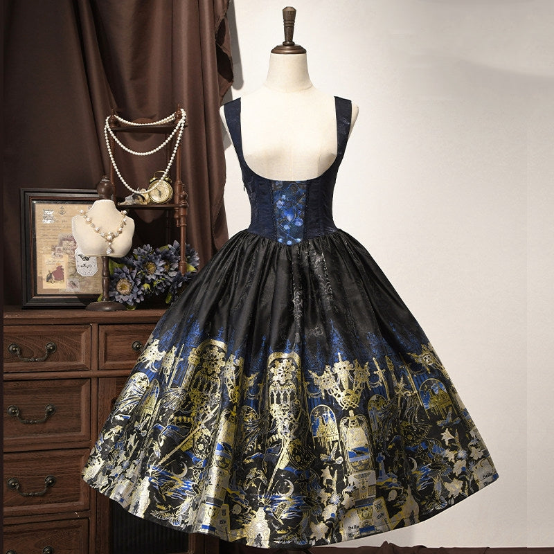 Tale of the Raven Goddess Original Gothic Lolita JSK/OP Dress
