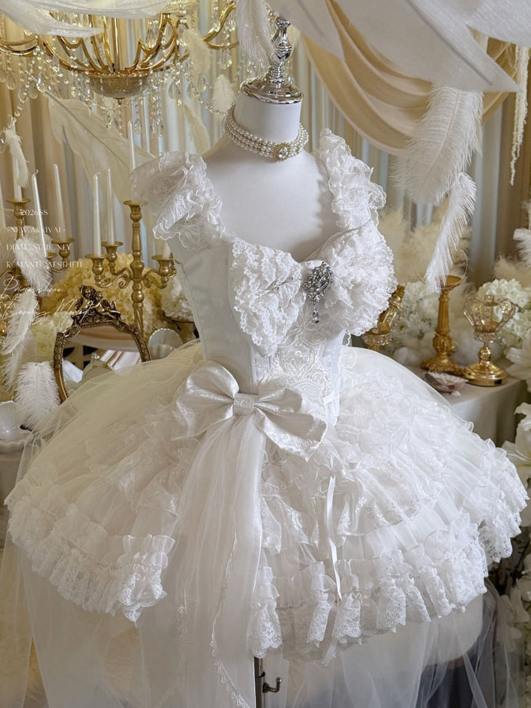 Oath of White Feathers Wedding Gown Dress