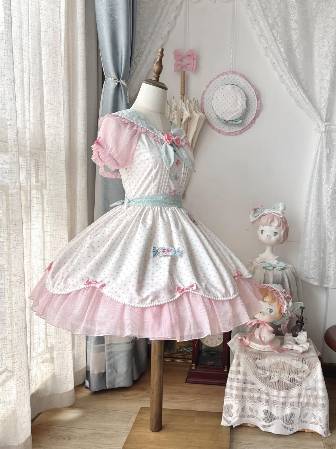 Prelude Festival Lolita Multi‑Color Sailor‑Collar OP Dress