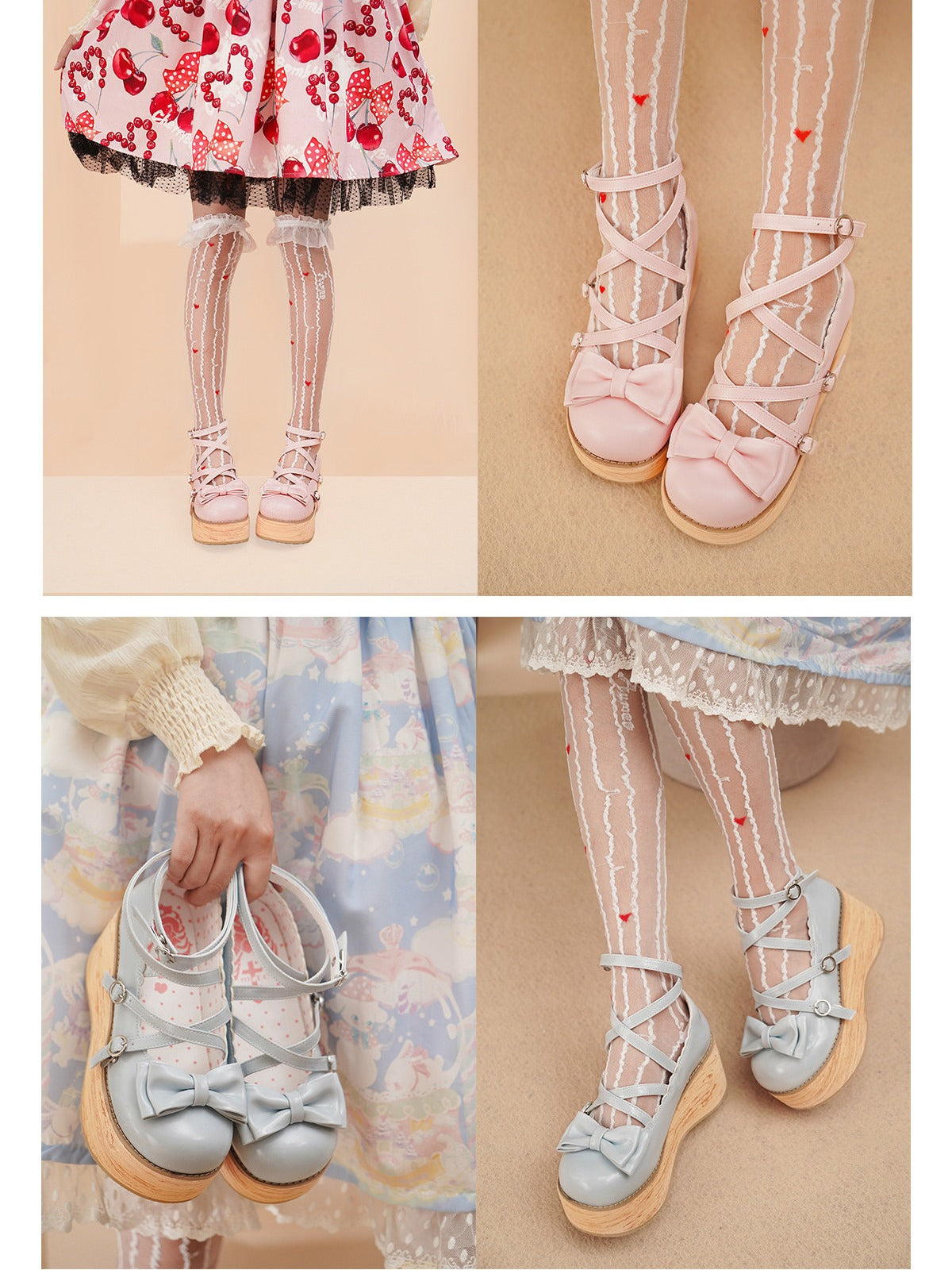 Tarta Tower Japanese Lolita Round‑Toe Platform Shoes