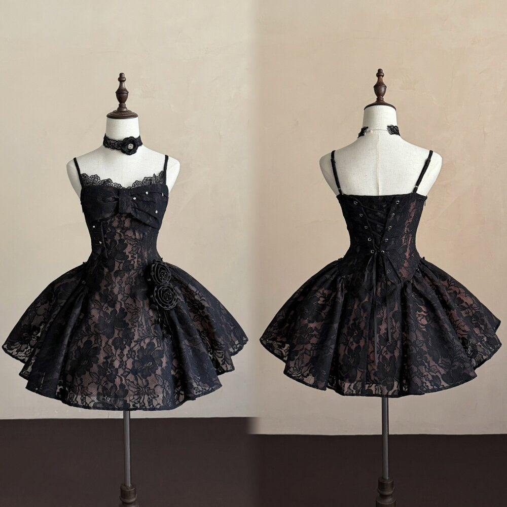Upper East Maidens Gothic Bridal Long Train Lolita JSK Dress
