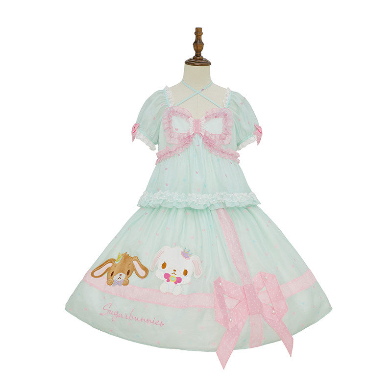 Sugarbunnies Collaboration Lolita Solid Color OP Dress