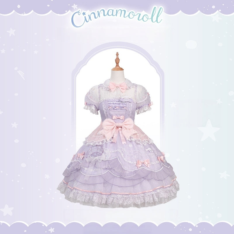 Cinnamoroll Ocean Theme Collaboration Series Lolita Purple JSK & OP Set