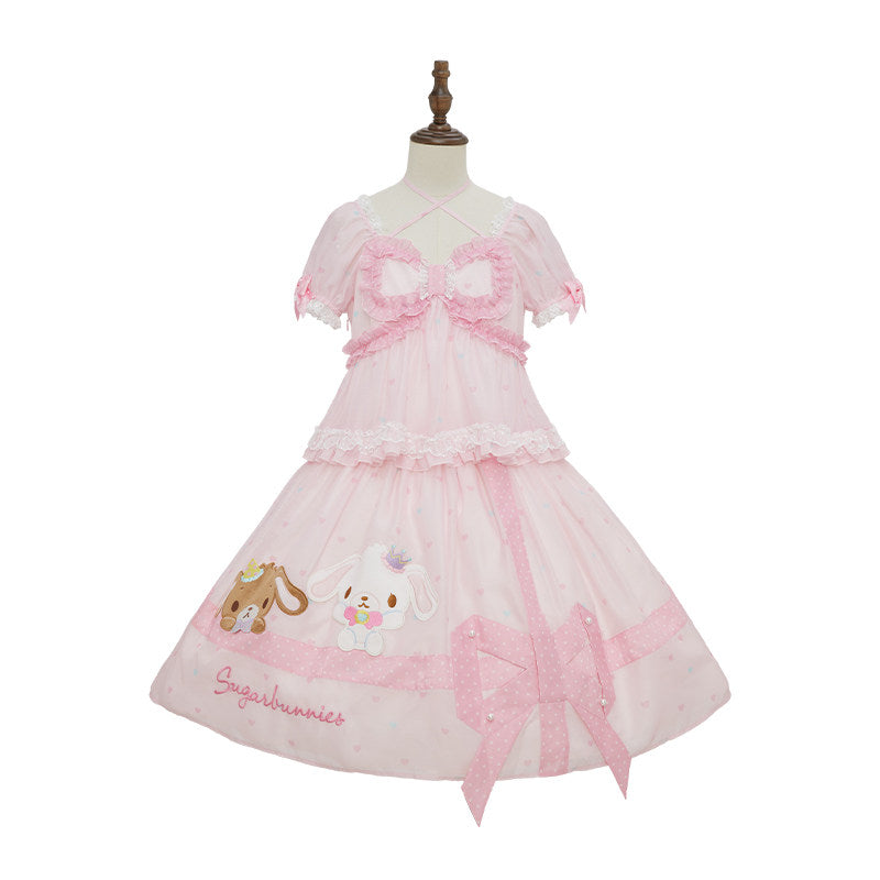 Sugarbunnies Collaboration Lolita Solid Color OP Dress
