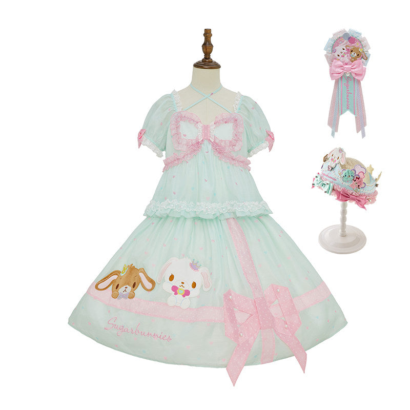 Sugarbunnies Collaboration Lolita Solid Color OP Dress