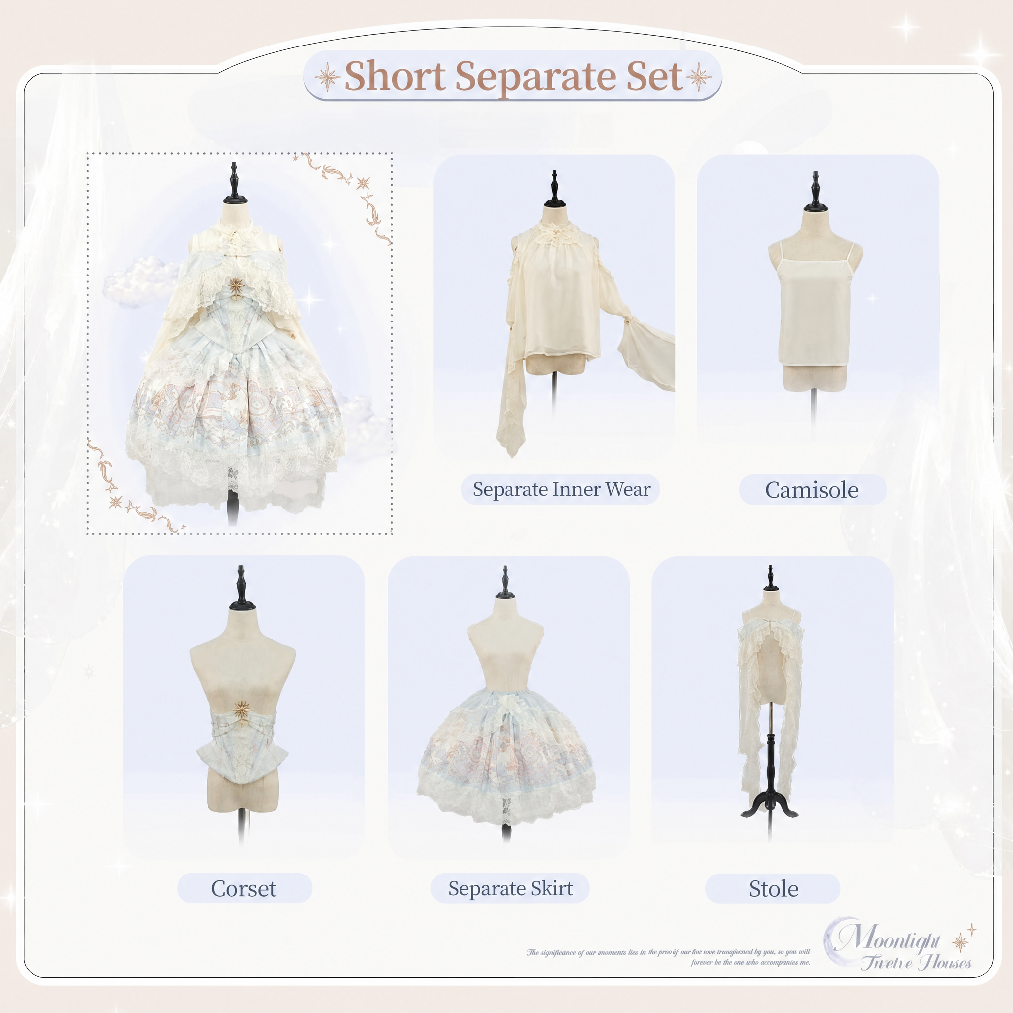Moon‑Veil Zodiac Elegant Retro Ancient‑Greek Lolita JSK Dress