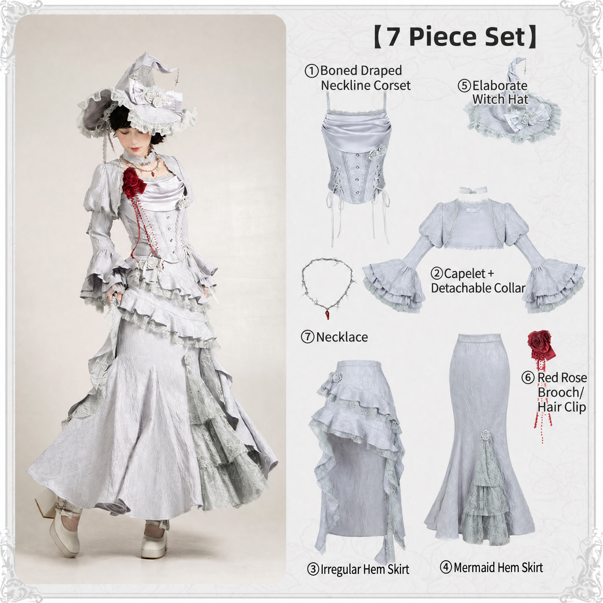 Twilight Lolita Gothic Corset & SK Set