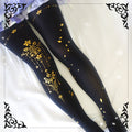 Lolita Gothic Gold Foil Print Tights LE9016