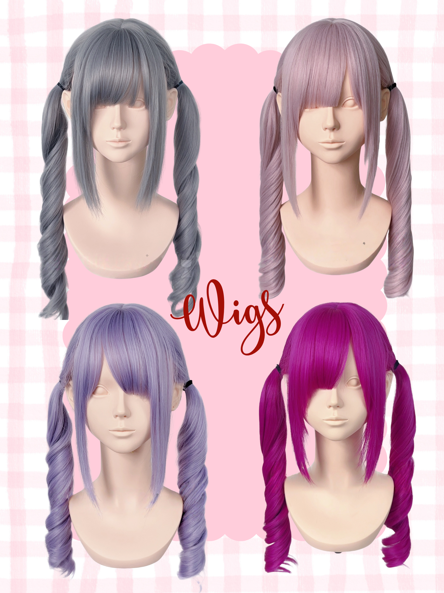 Lolita J-Fashion Kawaii Wavy Twin Tail Wig LE7035