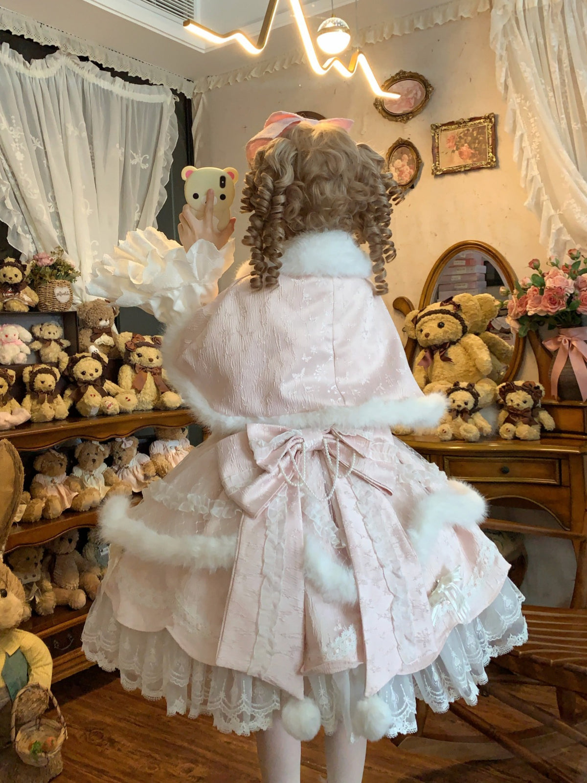 Snowfall Letter Lolita Autumn Winter Plush JSK Dress