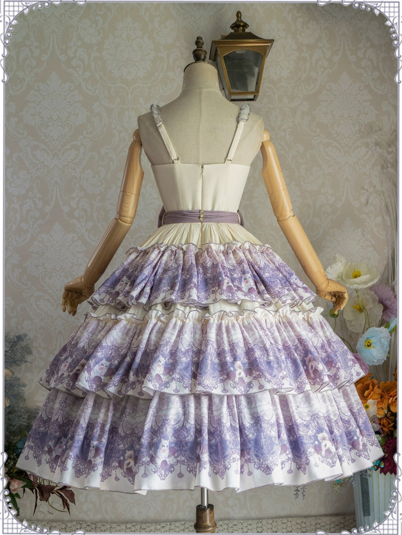 Berry Pie Lolita Print Long / Short JSK Dress