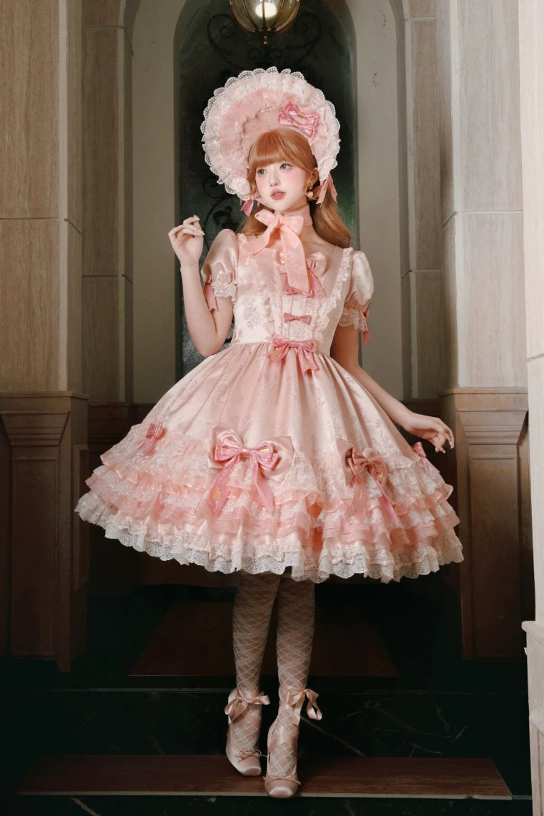 Satin Rose Sweet Lolita OP JSK Dress