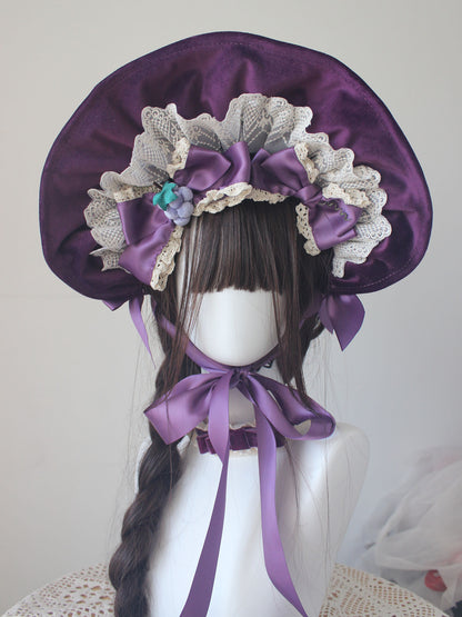 Lolita Purple Grape Theme Mini Hat Hair Clip LE1001
