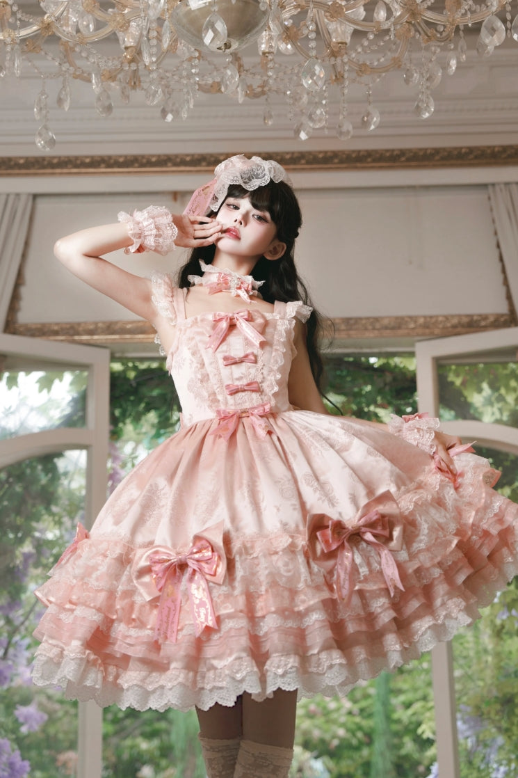 Satin Rose Sweet Lolita OP JSK Dress