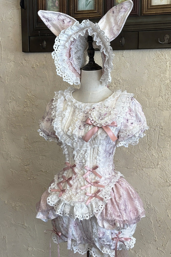 Castle Bunny Vintage Doll‑Like Two‑Piece Lolita Set