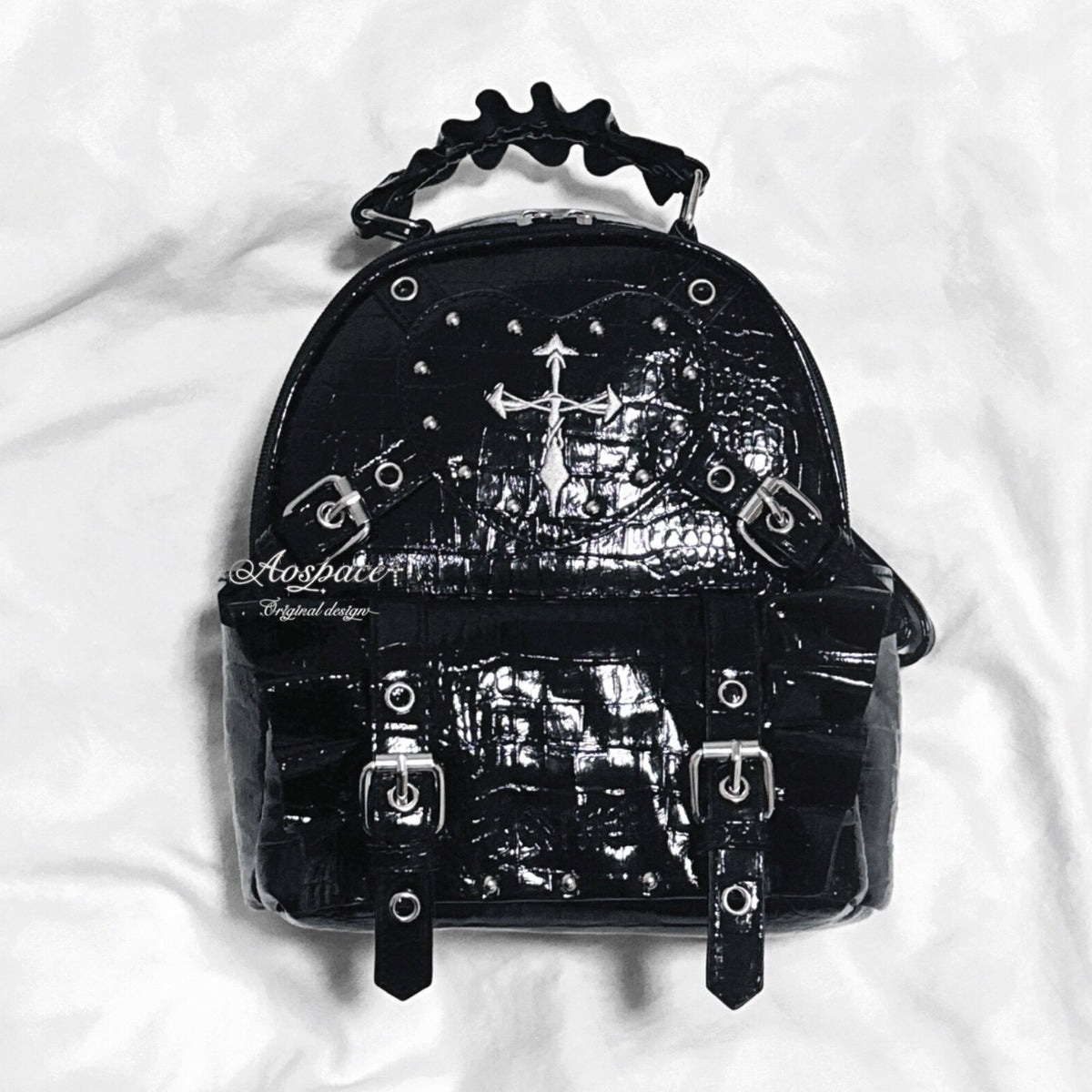 Hypoxic Outer Space Absurd Oath Embroidered Heart Backpack