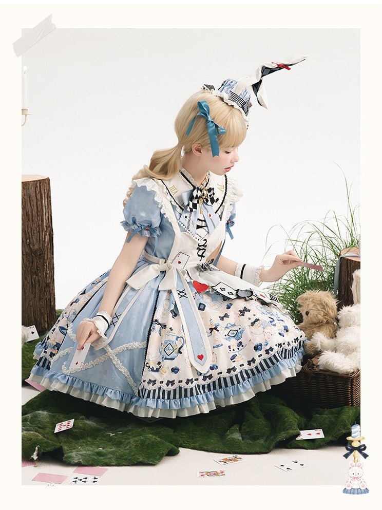 Alice Lolita Blue OP Dress 1296 - LolitaEraBlue OPSAlice Lolita Blue OP Dress 1296