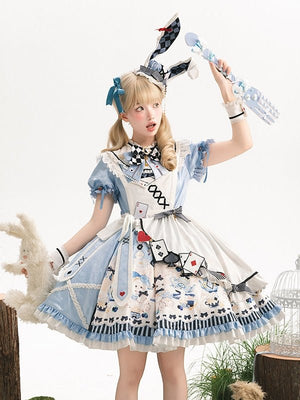 Alice Lolita Blue OP Dress 1296 - LolitaEraBlue OPSAlice Lolita Blue OP Dress 1296
