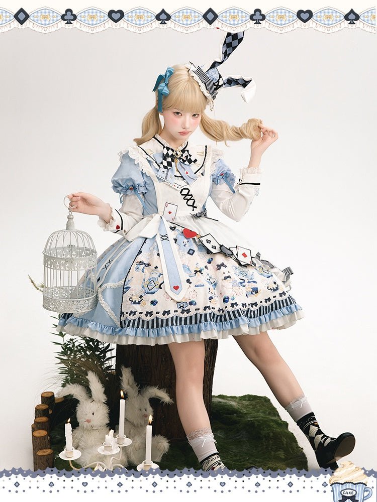 Alice Lolita Blue OP Dress 1296 - LolitaEraBlue OPSAlice Lolita Blue OP Dress 1296