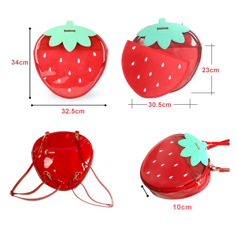 Mint Manbo Sweet Lolita Strawberry Dual‑Shoulder Itabag Backpack