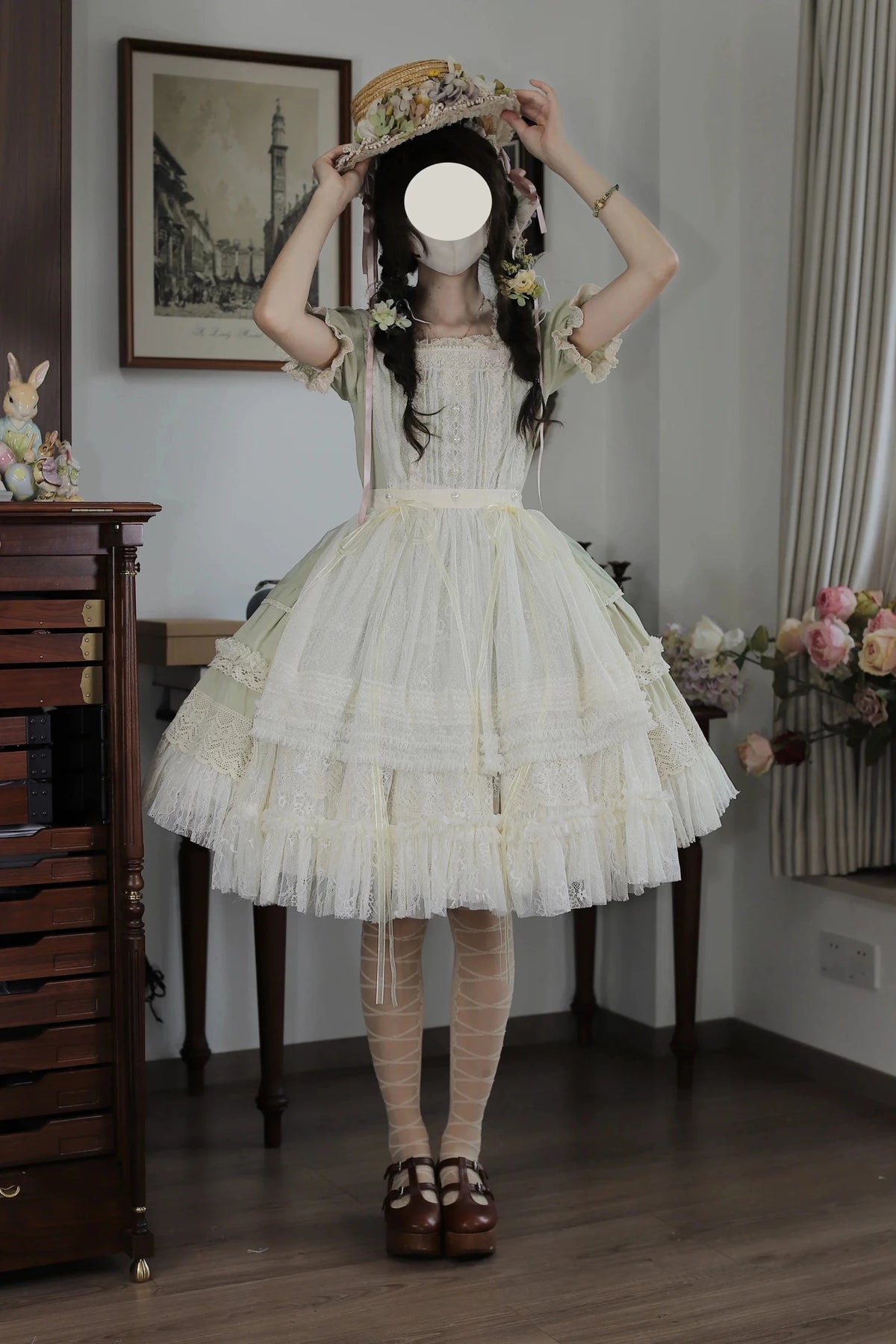 Antique Ball 3.0 Lolita Elegant French Style Maiden Short Sleeve OP Dress - LolitaEra