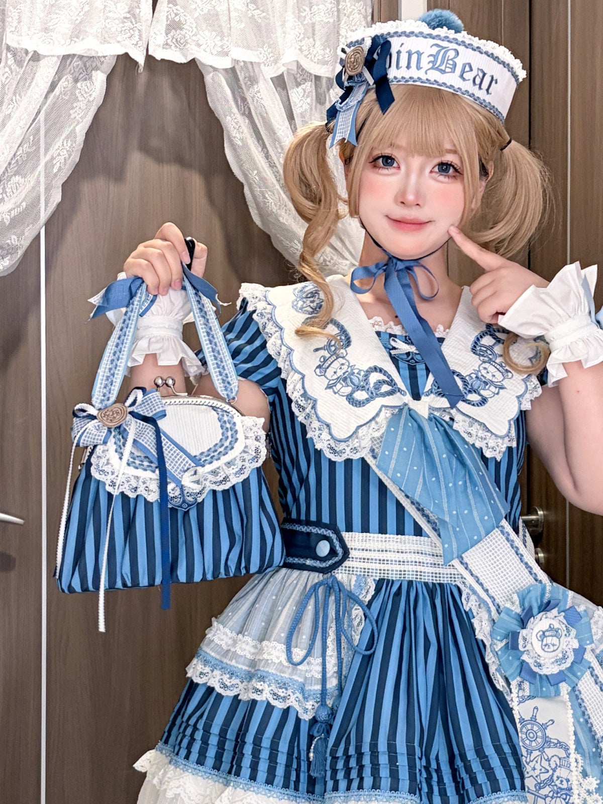 Antique Sailor Bear Lolita Accessories Set - LolitaEra
