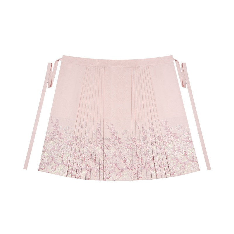 Apricot Blossom Shadow Pink & Blue Black Hanfu Lolita JSK Set - LolitaEra