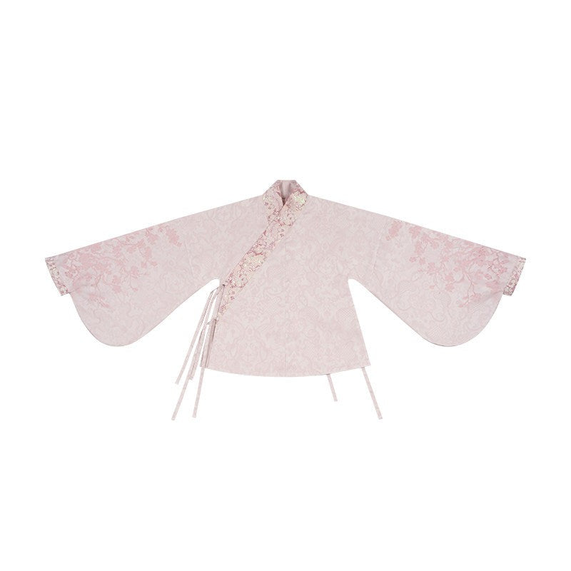 Apricot Blossom Shadow Pink & Blue Black Hanfu Lolita JSK Set - LolitaEra