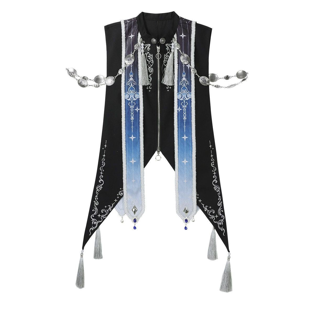 Astrologer Gothic Style Shawl - Attached Mermaid Dress 1325 - LolitaEraShawlSAstrologer Gothic Style Shawl - Attached Mermaid Dress 1325