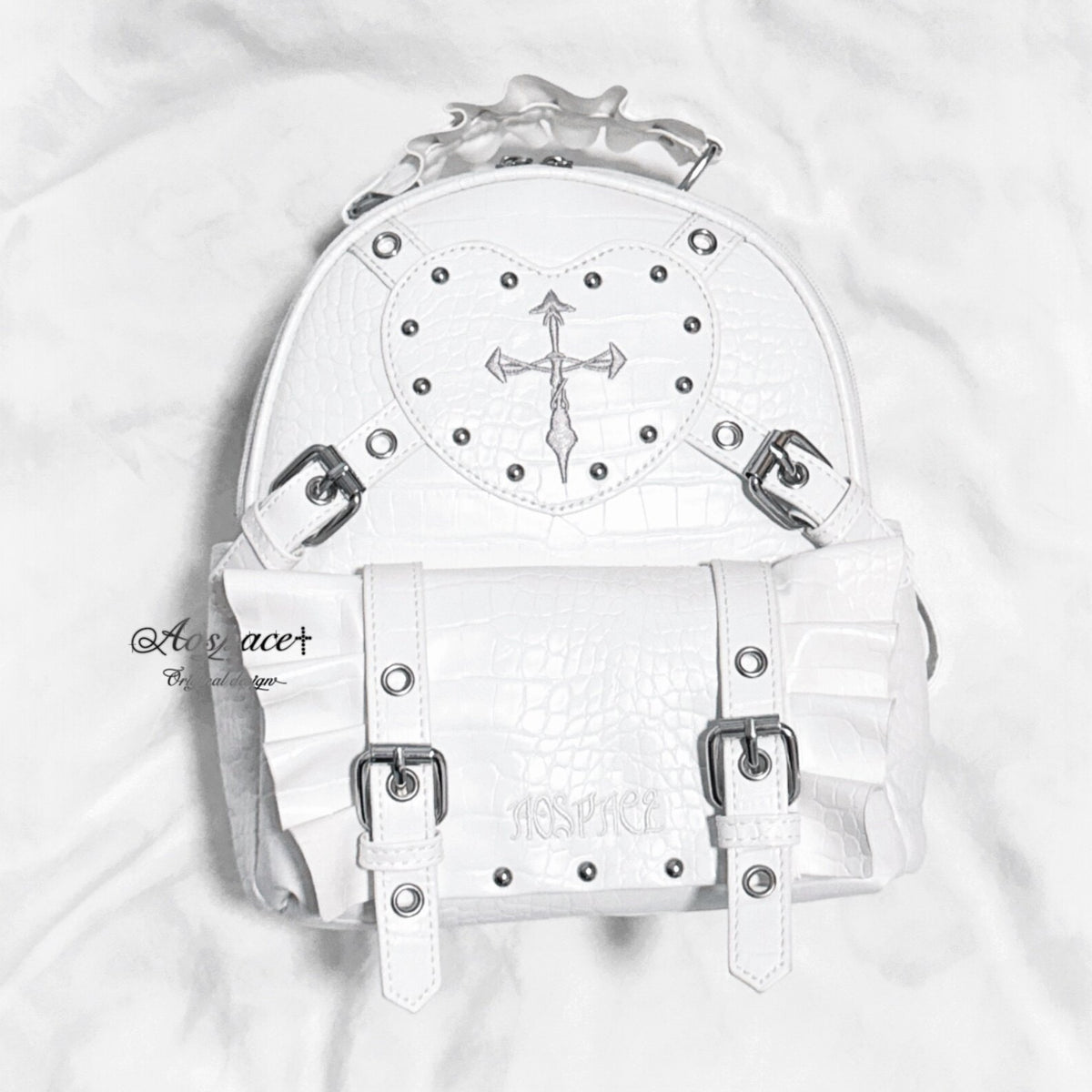Hypoxic Outer Space Absurd Oath Embroidered Heart Backpack