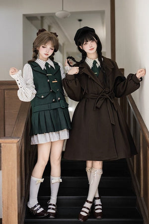 Baker Street Files Preppy Layered - Look Short OP - LolitaEraGreen OP SetSBaker Street Files Preppy Layered - Look Short OP