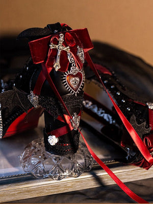 Bat Sorceress Gothic Lolita Heels LE5117 - LolitaEraPurple 8CM35Bat Sorceress Gothic Lolita Heels LE5117