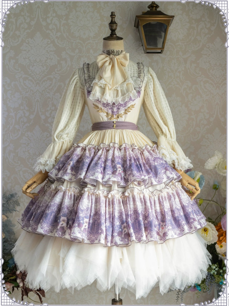 Berry Pie Lolita Print Long / Short JSK Dress