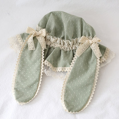 Retro Detachable Bunny Ear Lace Hat LA1013