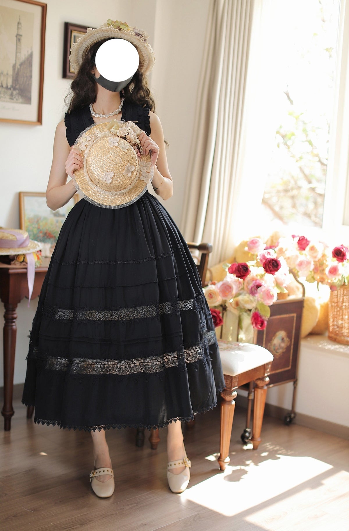 Spring Whisper Lolita Solid Color Elegant French JSK Dress