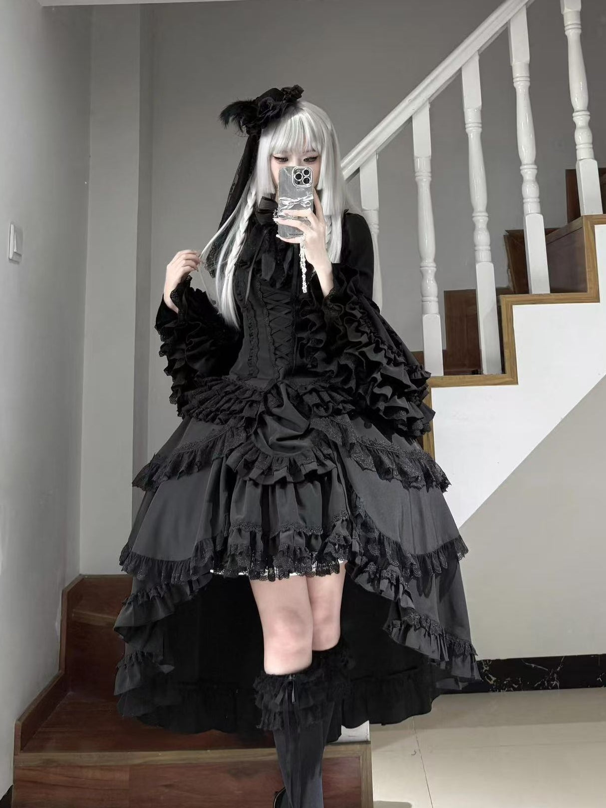 Phoenix Gothic Lolita Blouse & SK Dress Set