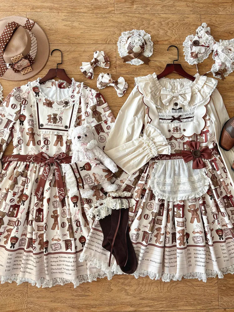 [In-Stock Drop] Bear Daily JSK/OP/Inner Layer Original Lolita Cute Lolita Dress