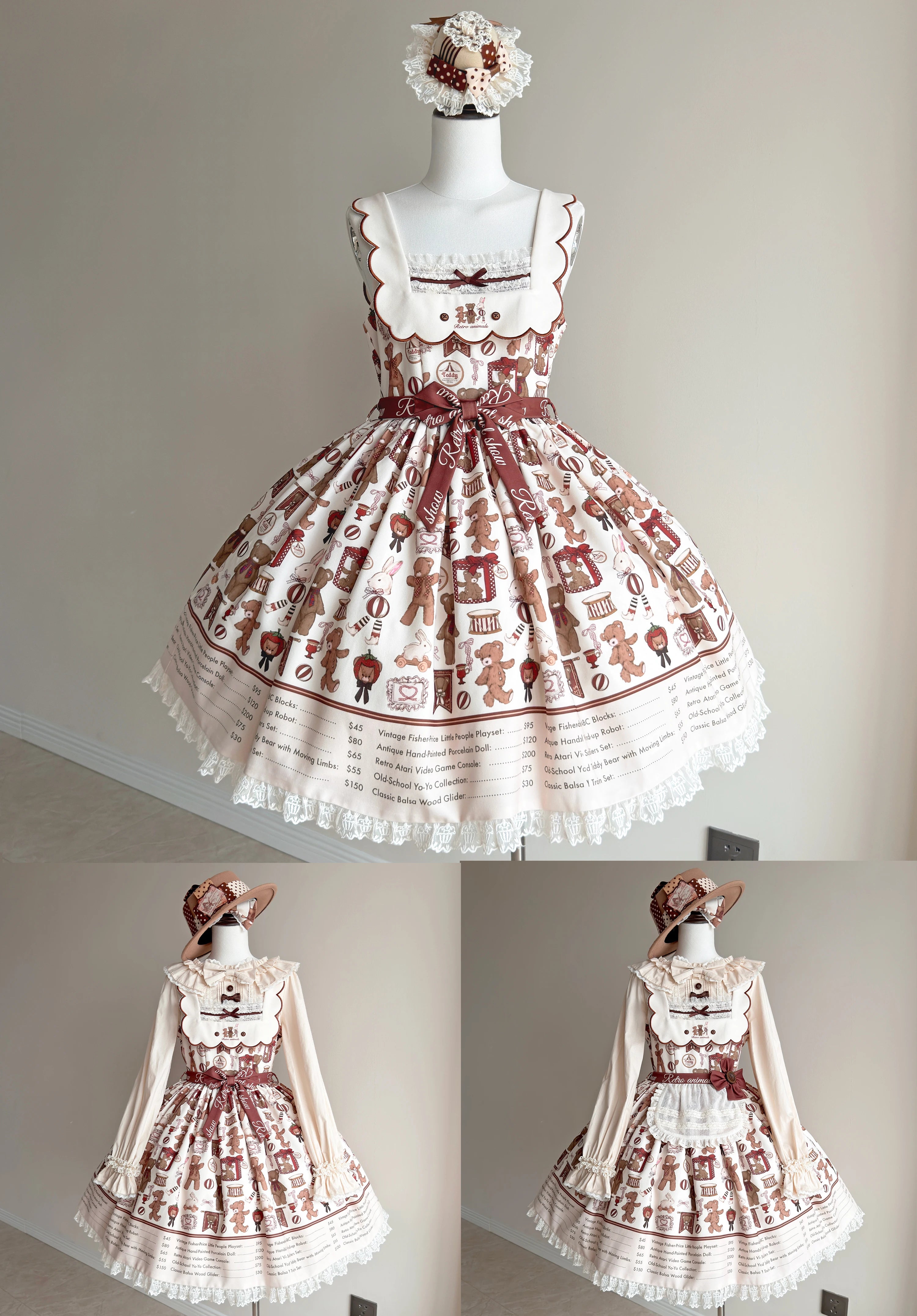 [In-Stock Drop] Bear Daily JSK/OP/Inner Layer Original Lolita Cute Lolita Dress