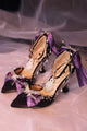 Black and Purple Butterfly Pointed - Toe Stiletto Heels LE5104 - LolitaEra5CM34Black and Purple Butterfly Pointed - Toe Stiletto Heels LE5104