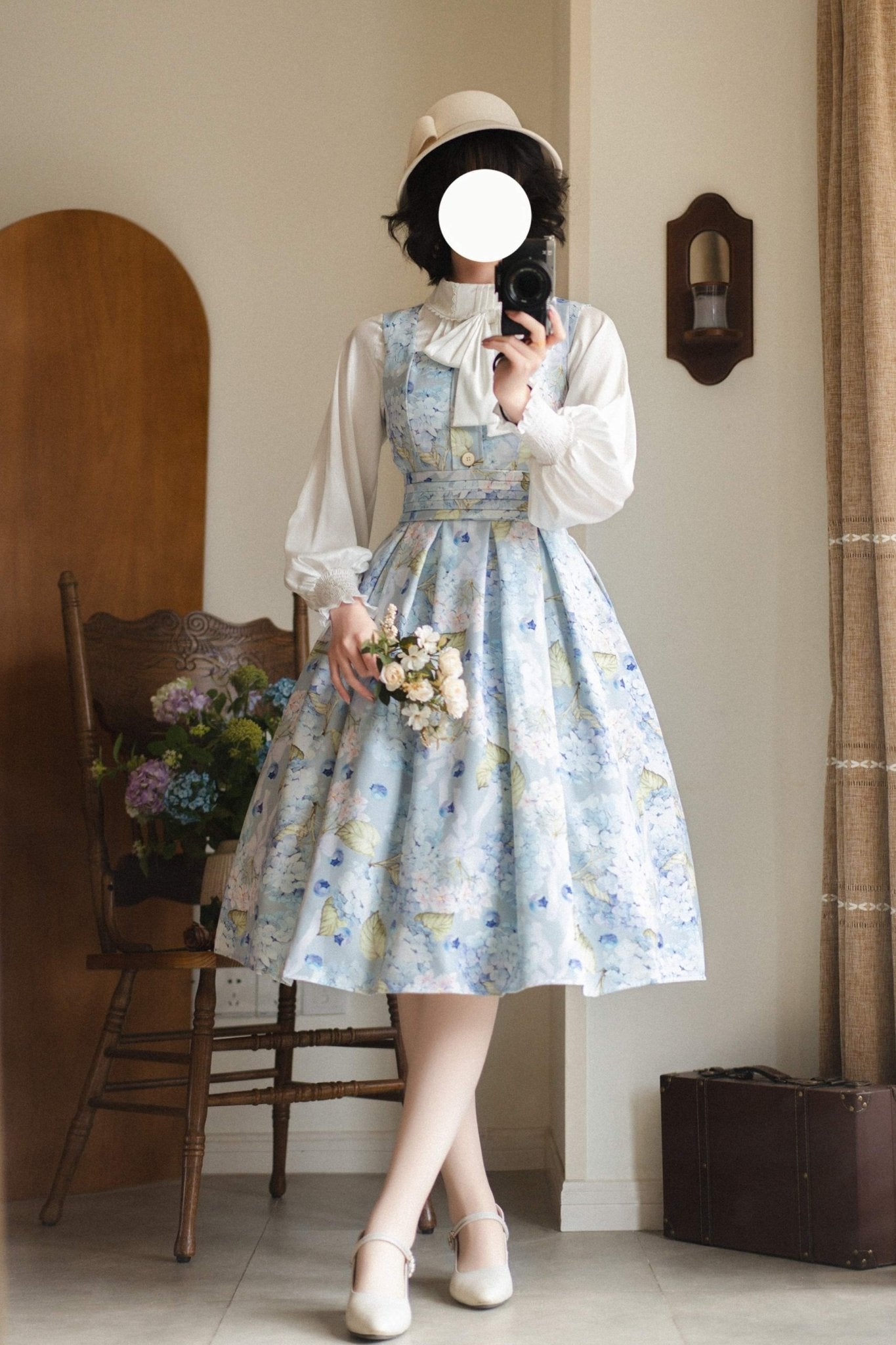 Blueberry Hydrangea Classic Lolita JSK 1259 - LolitaEraJSKSBlueberry Hydrangea Classic Lolita JSK 1259