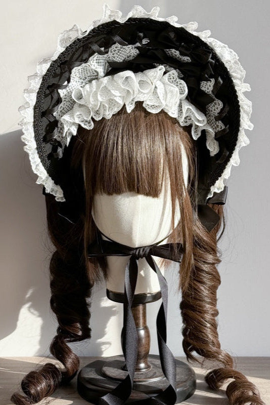 Lolita Gothic Lace Bonnet