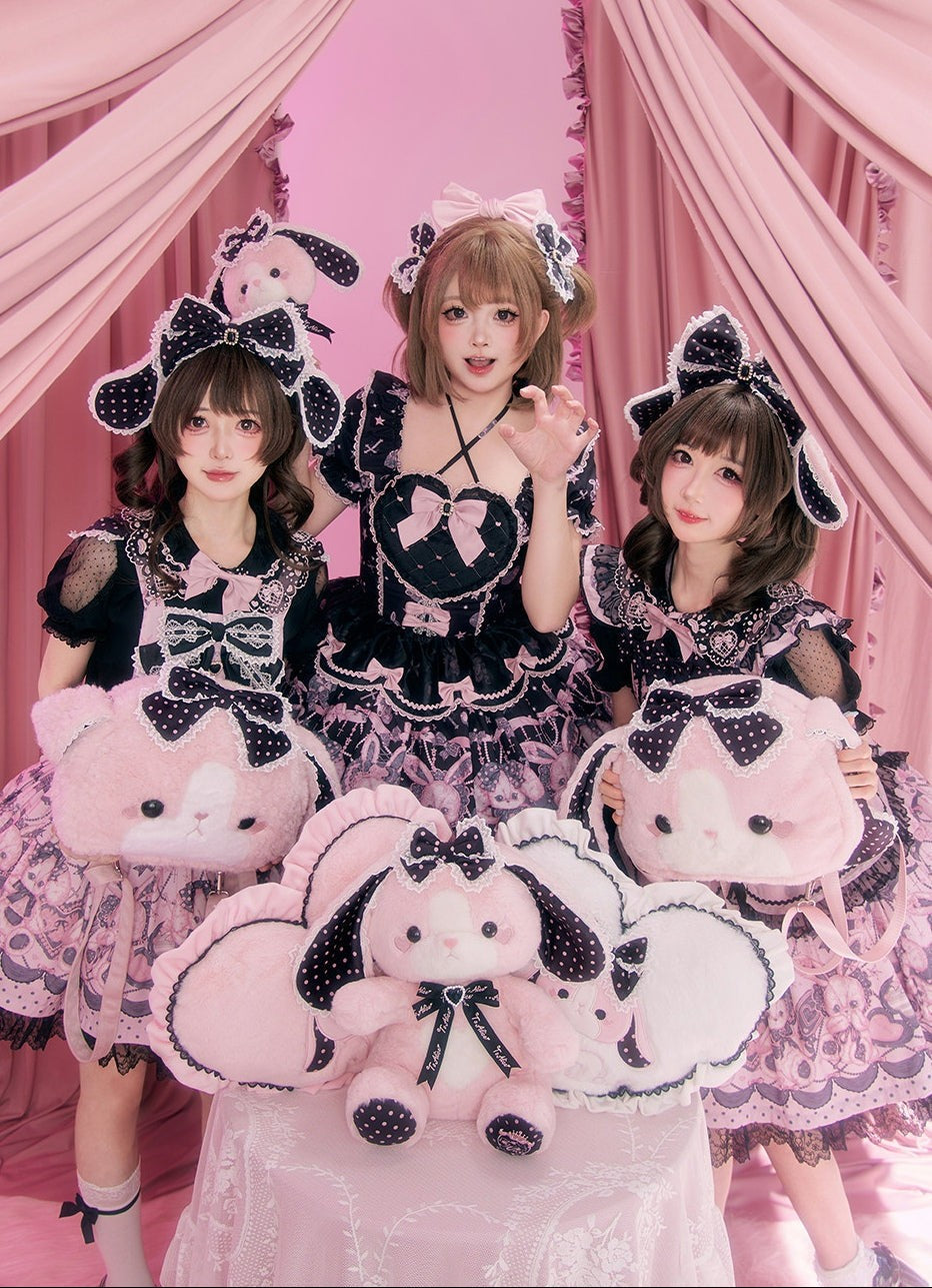 Bobo Bunny's Dressing Room Sweet Lolita Lace Pink Dress - LolitaEra