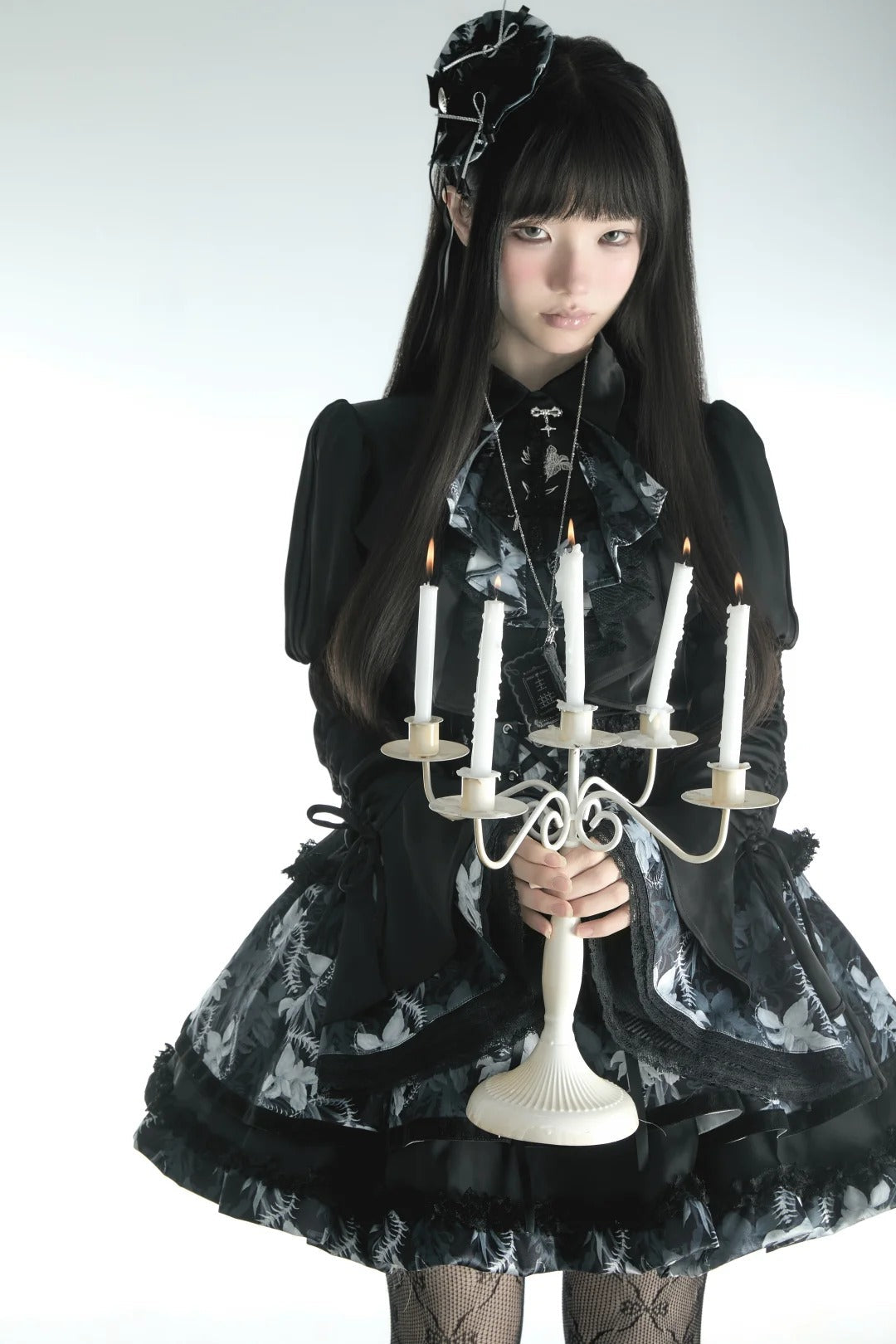 Bone Iris Gothic Dark Lolita JSK Dress - LolitaEra