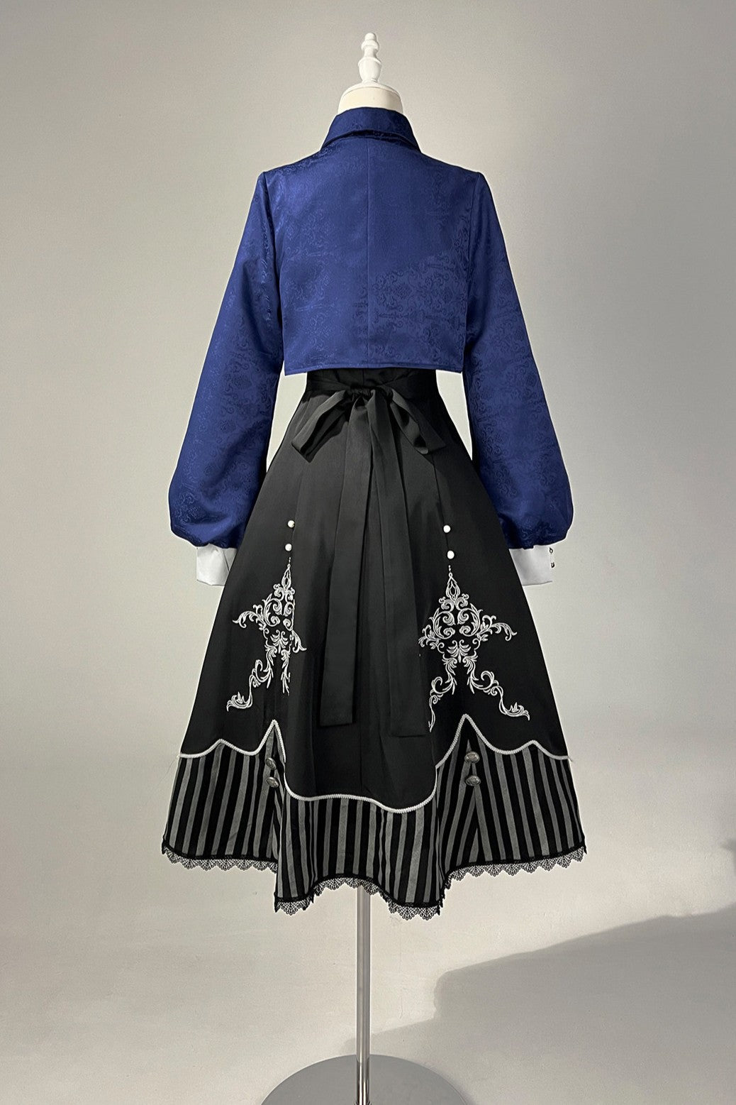 Bone Whisper Gothic Dark OP Set - LolitaEraTop + Dress(Set Special Offer)BlackSBone Whisper Gothic Dark OP Set