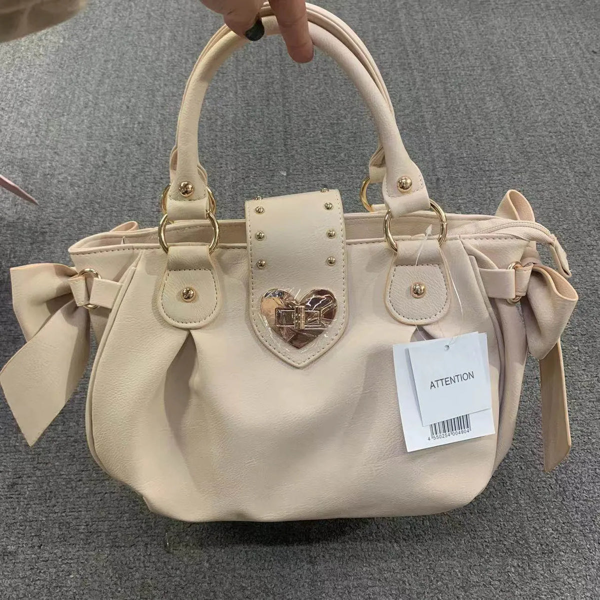 Export Japanese Style Bow Lolita Jk Pancake Heart Lock Women's Bag Shoulder Bag Lo Girl Handbag Crossbody Bag 016