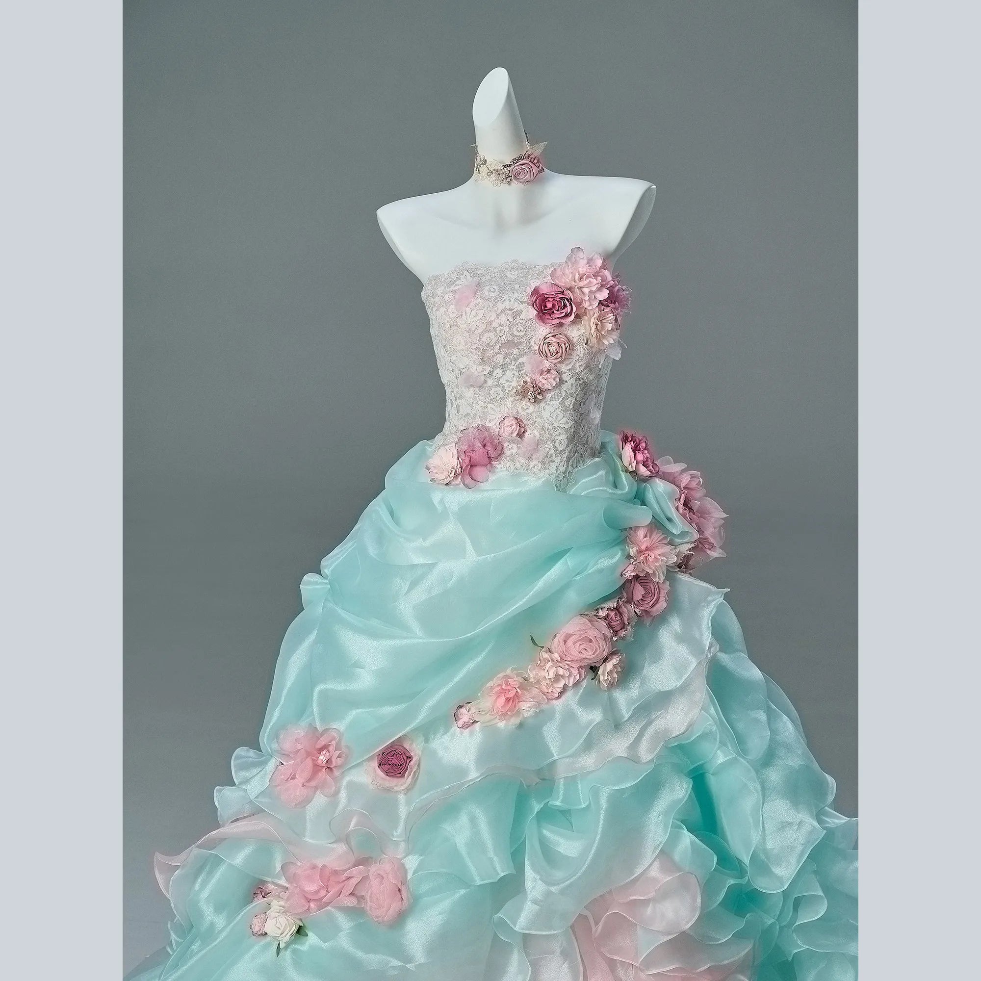 Cross Queen | "Bright Flower Sea" 2026 New Birthday Fishbone Gradient Vintage. Adult Ceremony Dress
